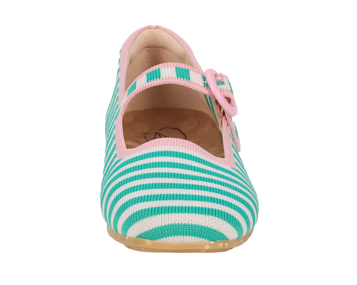 #Color_Green Stripe Multi Knit