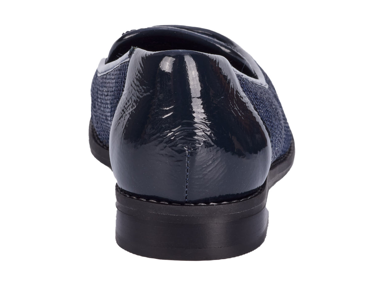 #Color_Navy Stretch Fabric/Patent