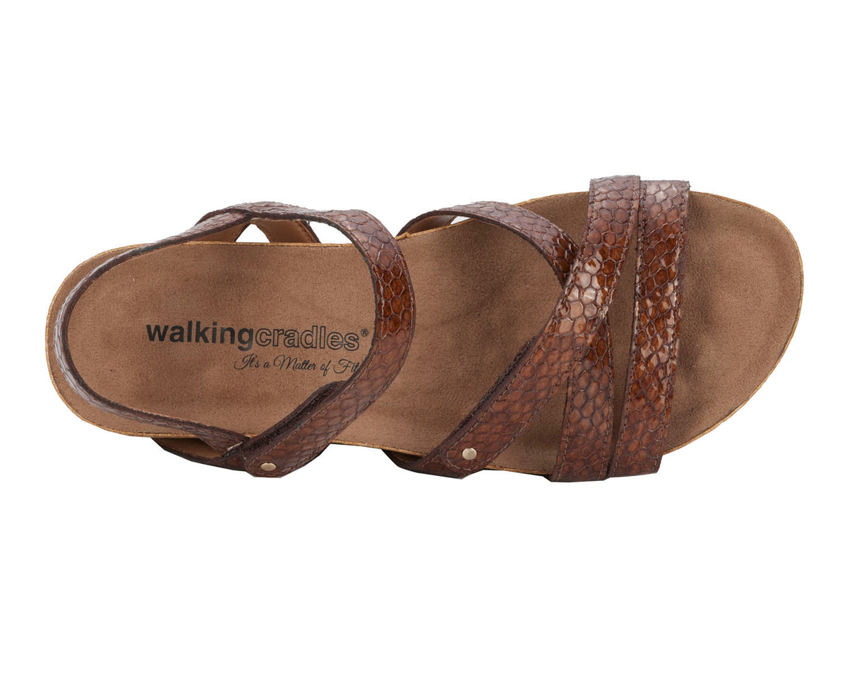 #Color_Nutmeg Snake Print Patent