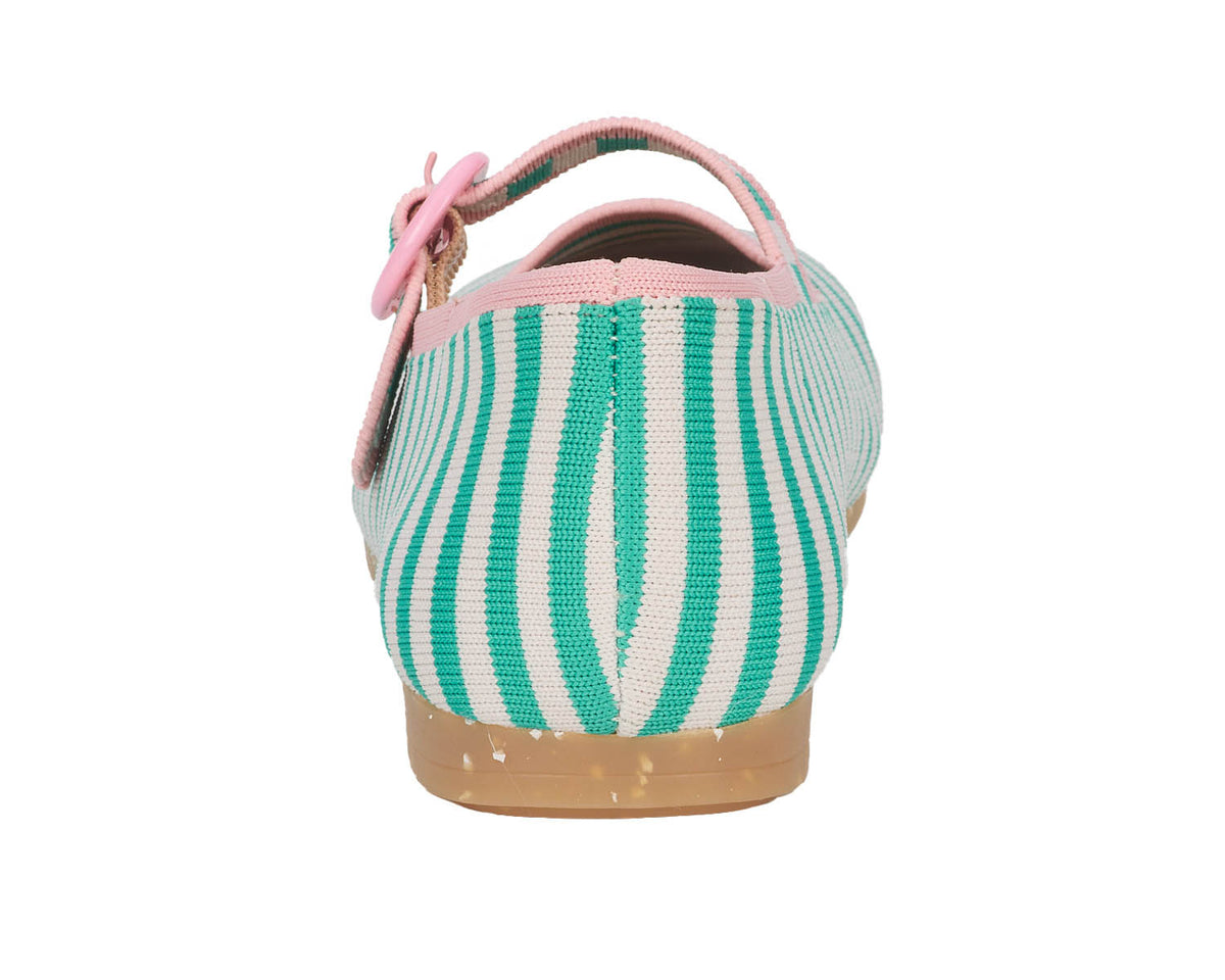 #Color_Green Stripe Multi Knit