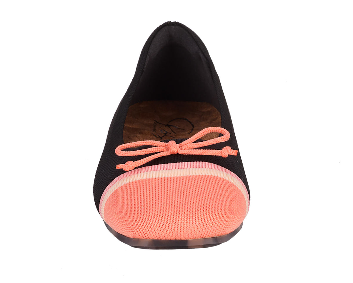 #Color_Black/Coral Multi Knit