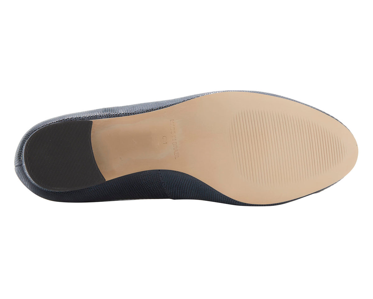 #Color_Navy Lizard Print Leather