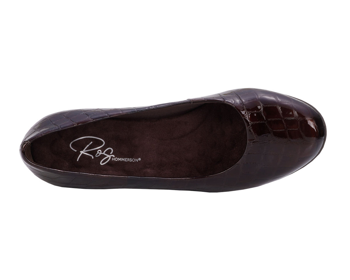 #Color_Brown Croc Patent Leather