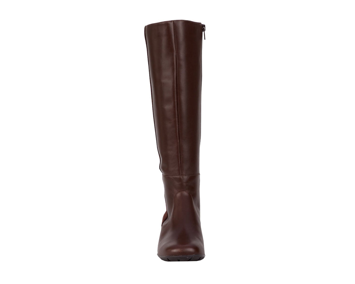 #Color_Brown Leather/ Stretch Suede Fabric