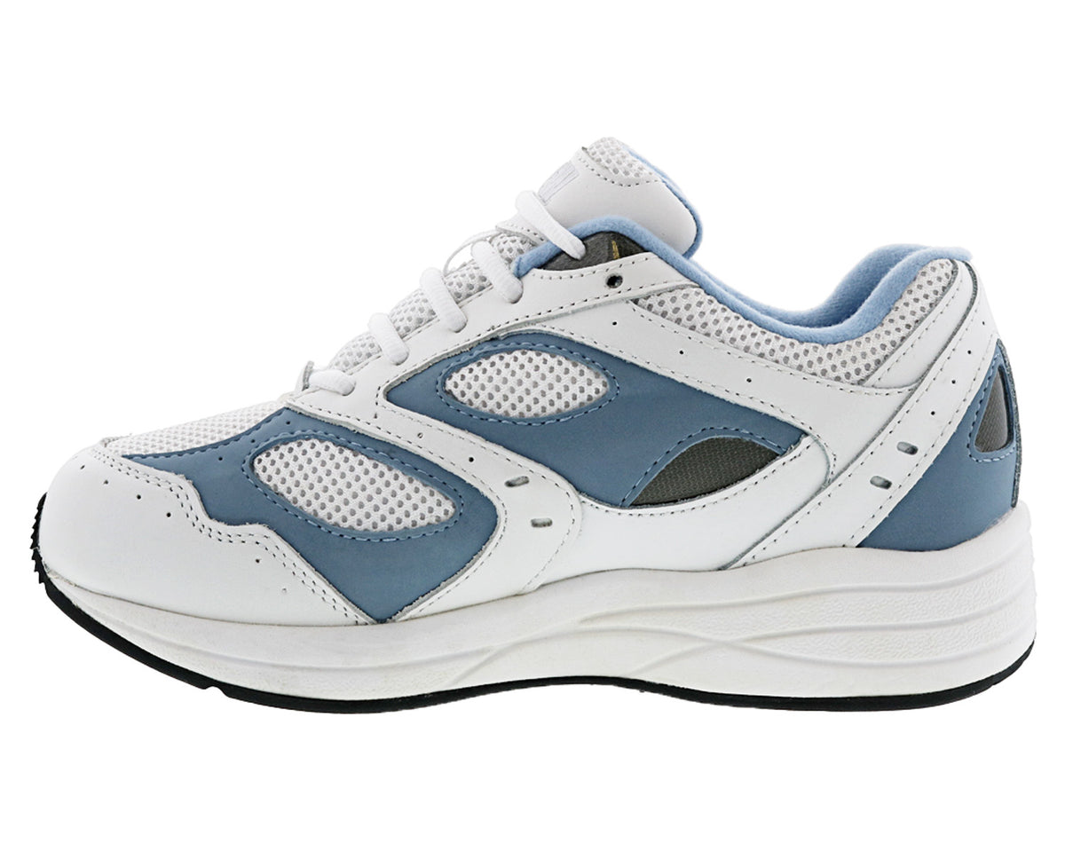#Color_White Blue Leather / White Mesh