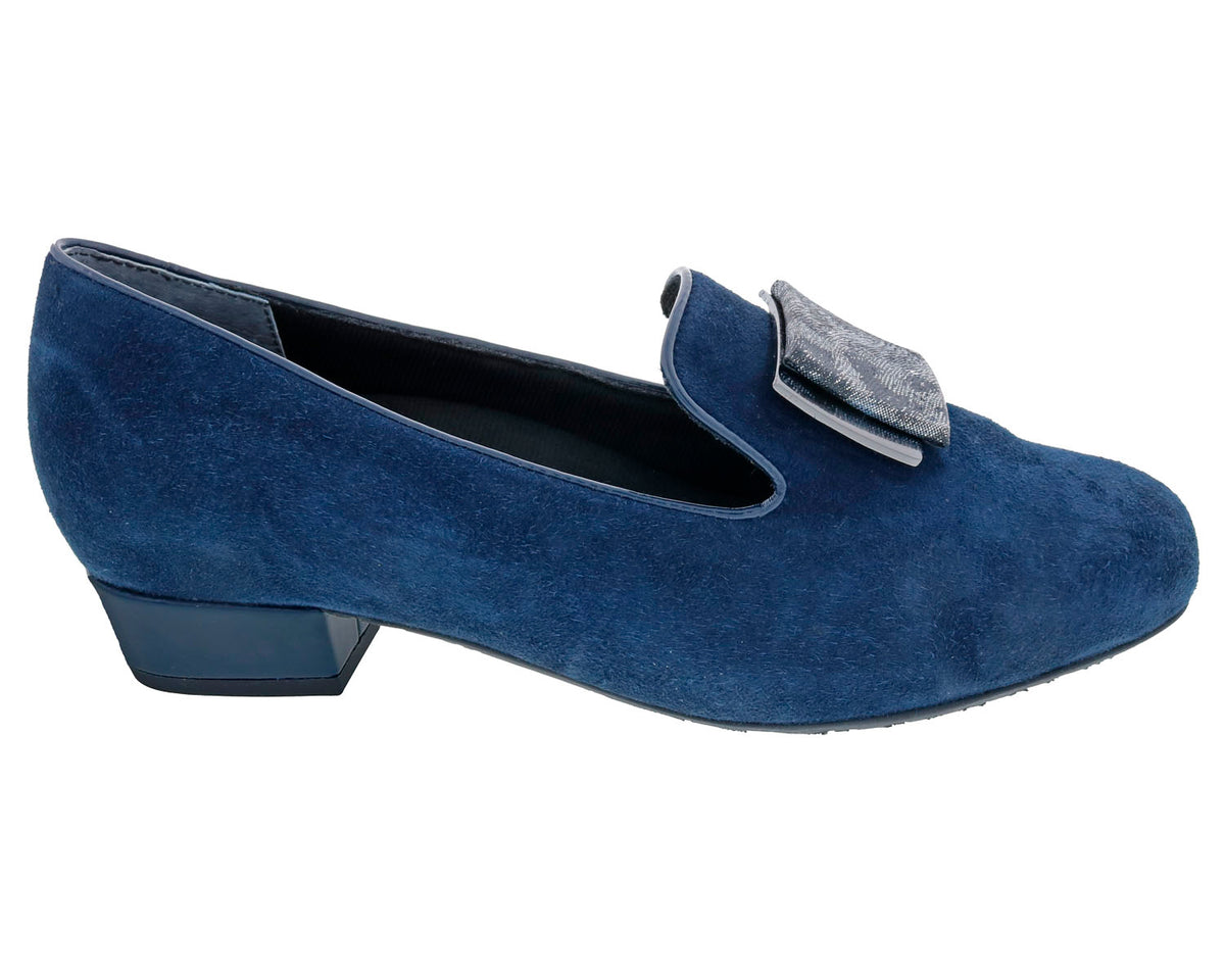 #Color_Navy Suede Leather