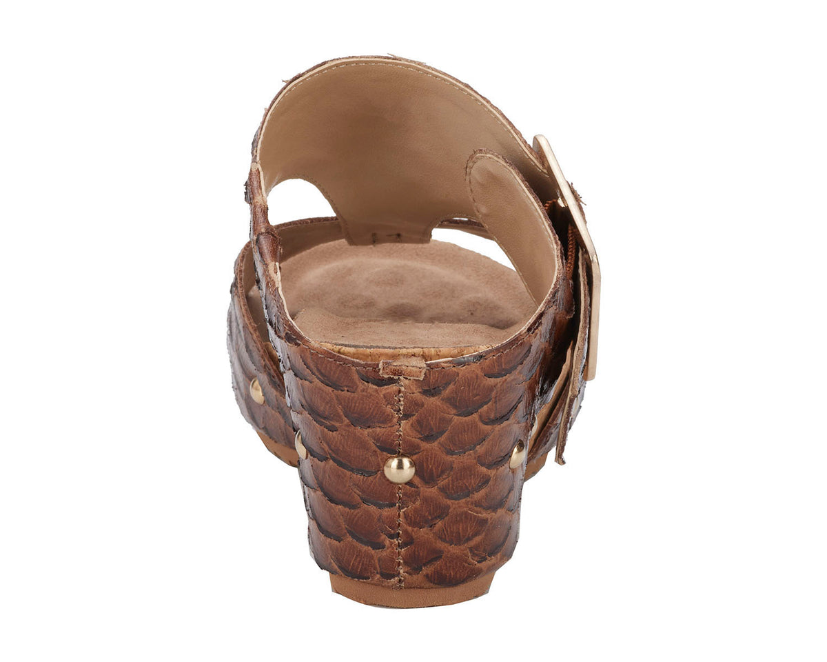 #Color_Luggage Rustic Snake Print Leather