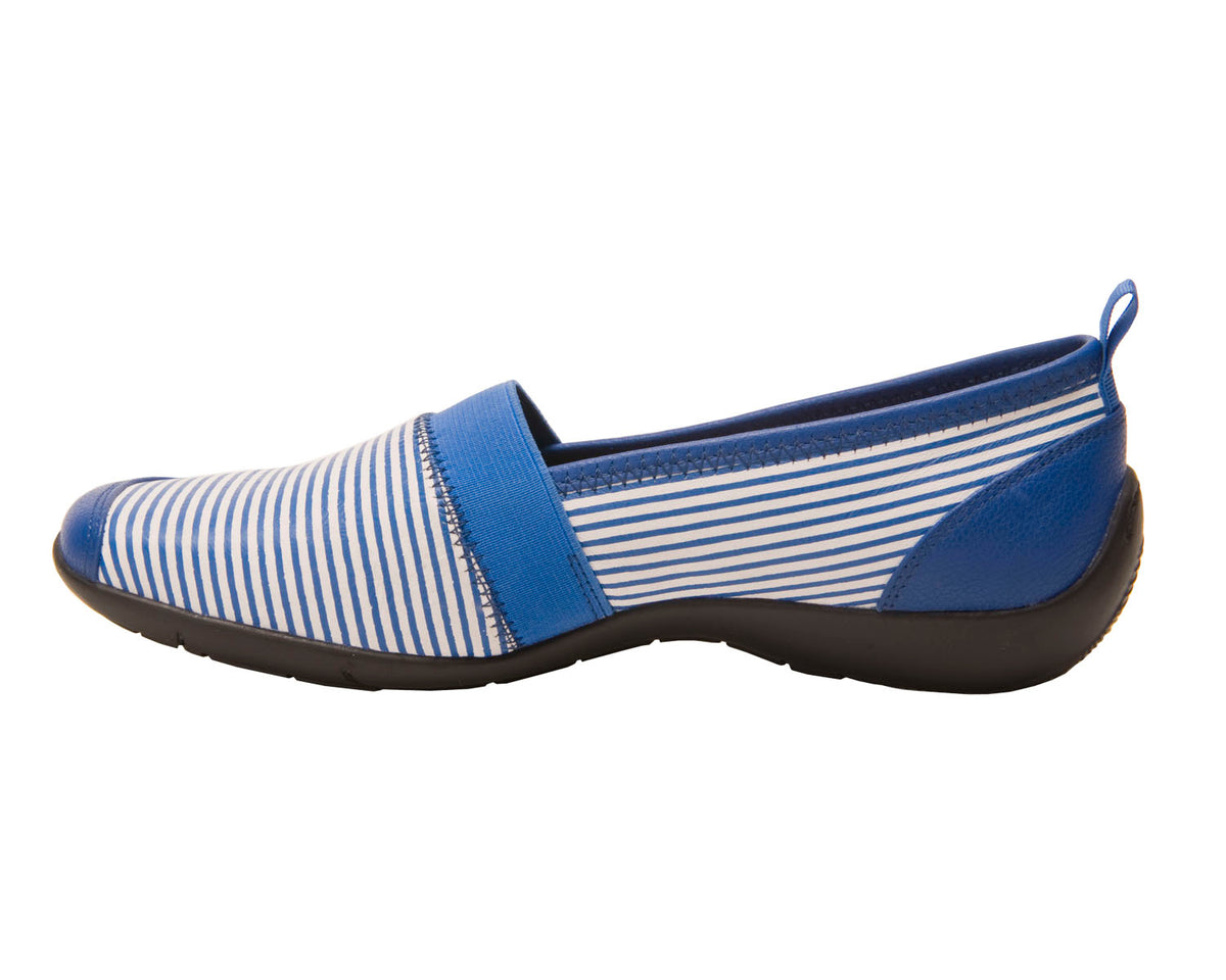 #Color_Blue/White Stripe Leather