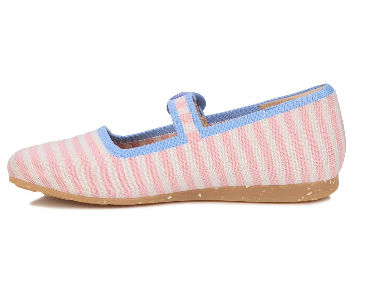 #Color_Pink Stripe Multi Knit