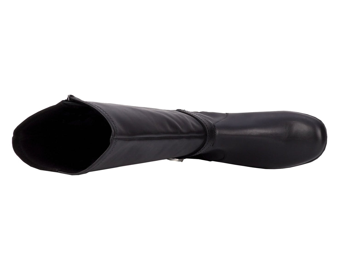 #Color_Black Leather/ Stretch Suede Fabric