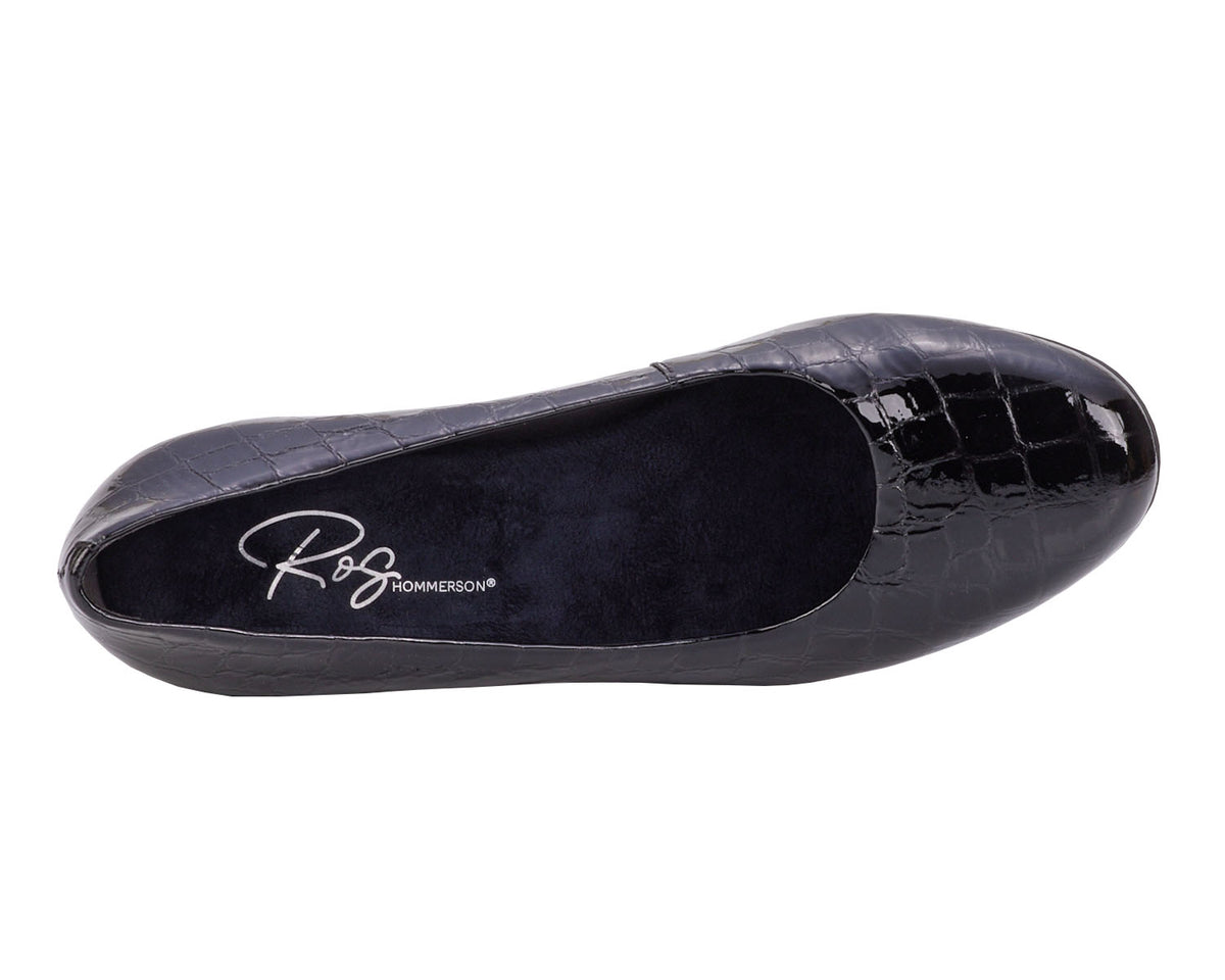#Color_Black Croc Patent/Suede