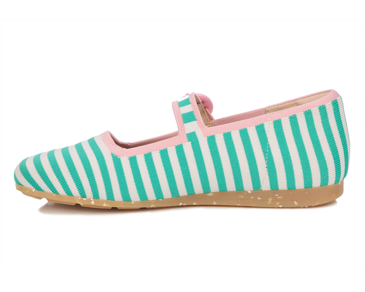 #Color_Green Stripe Multi Knit